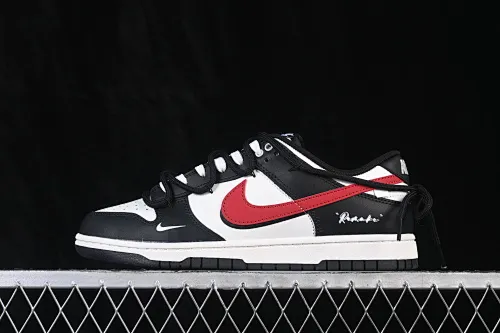 All categories Nk SB Dunk Series Nk SB Dunk Low High-end customized low-top sneakers Nike SB Dunk Low Black and white red hook straps Low-top casual sneakers BR0620-121